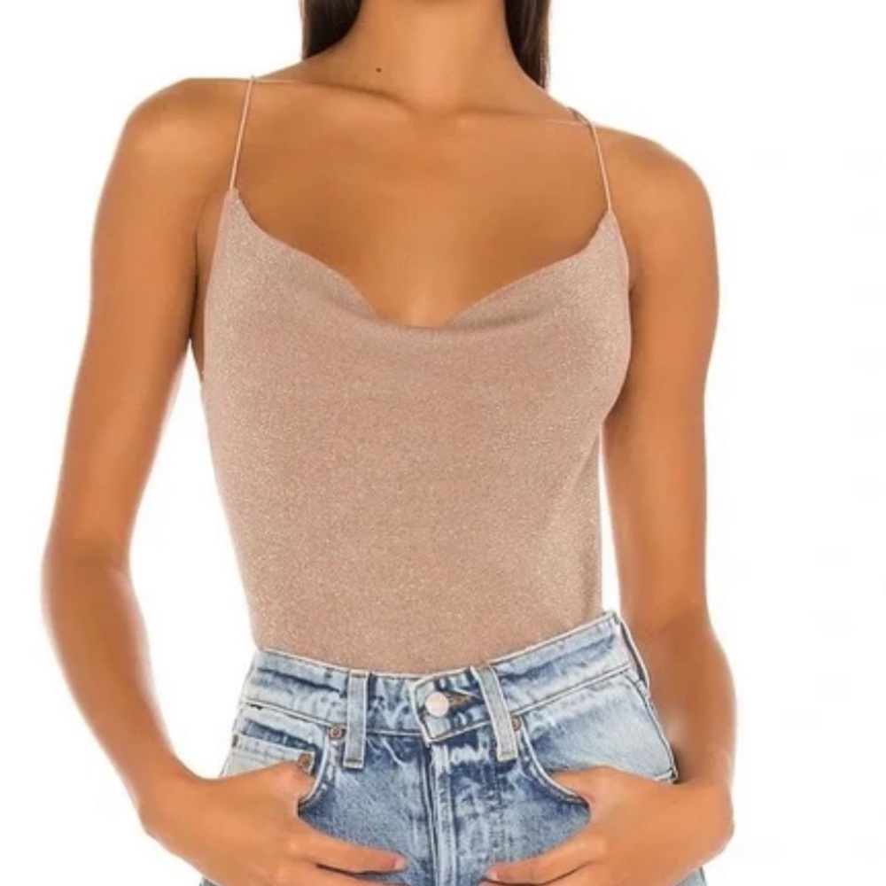 525 x Revolve Shimmering Beige Camisole